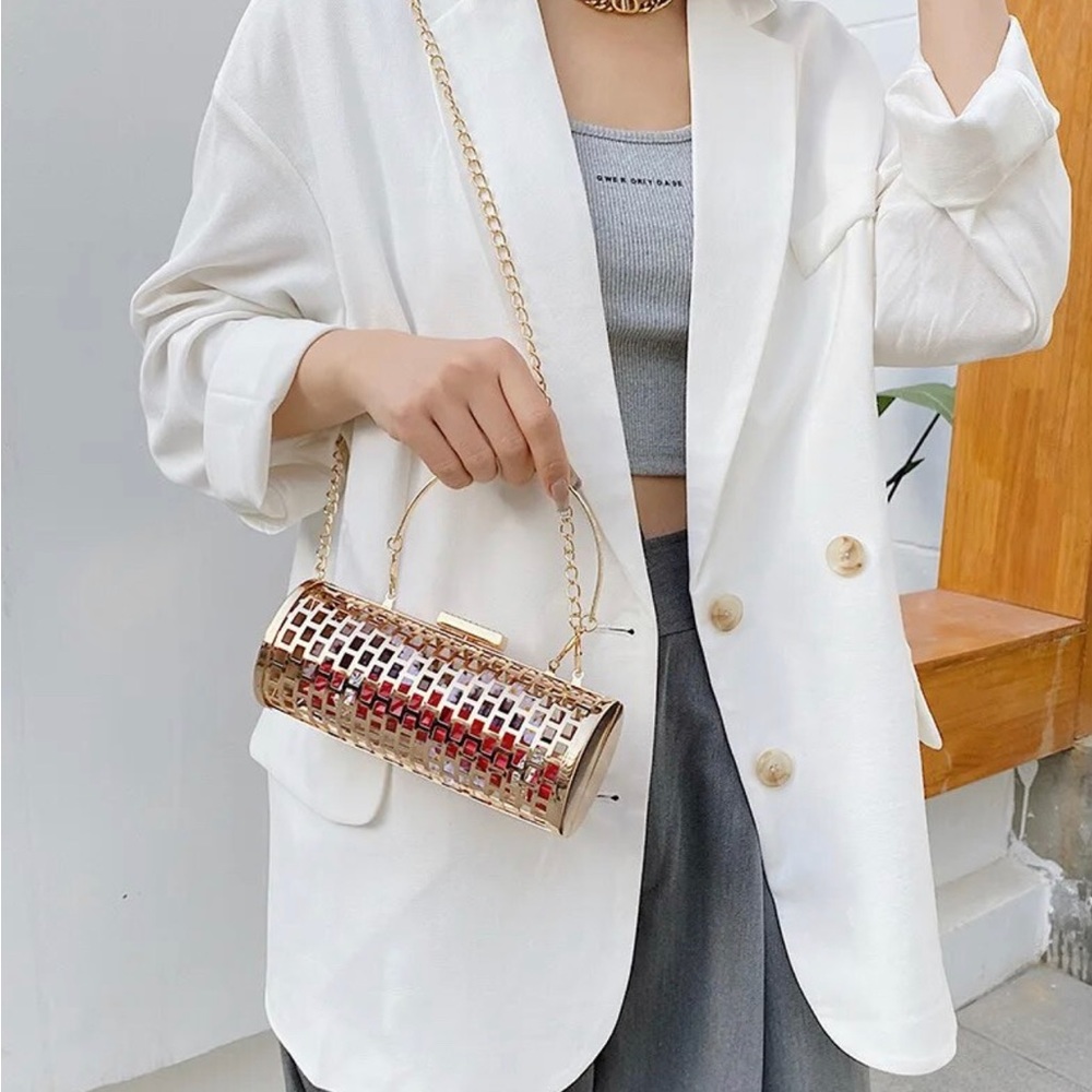 Luxury Metal Style Hollow  Clutch Purse